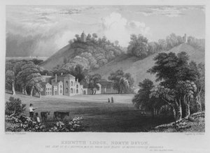 Kenwith Lodge, North Devon (gravura) de William Henry Bartlett