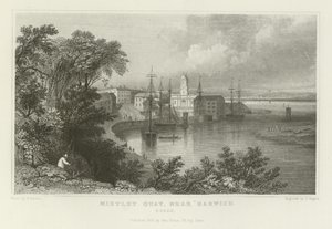 Mistley Quay, perto de Harwich, Essex de William Henry Bartlett