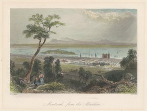 Montreal, visto da montanha de William Henry Bartlett
