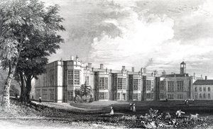 New Hall, perto de Chelmsford, Essex, gravado por William Watkins, c.1832 de William Henry Bartlett