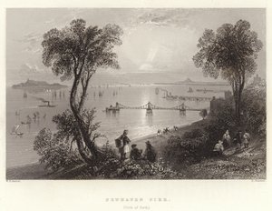 Cais de New Haven, (Firth of Forth) de William Henry Bartlett