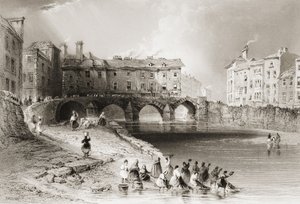 Old Baal&39;s Bridge, Limerick, Irlanda, de &39;Cenário e antiguidades da Irlanda&39; por George Virtue, de 1860 de William Henry Bartlett