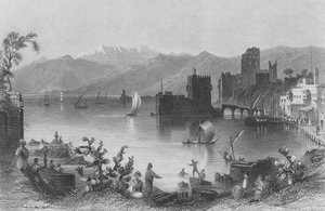 Porto de Beirout, o antigo Berothai, gravado por J. Appleton