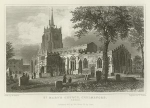 Igreja de Santa Maria, Chelmsford, Essex de William Henry Bartlett