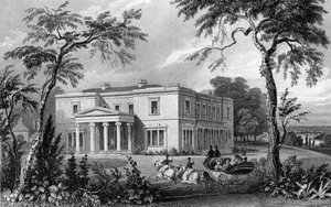 Stisted Hall, perto de Braintree, Essex, gravado por John Carr Armytage, 1832 de William Henry Bartlett