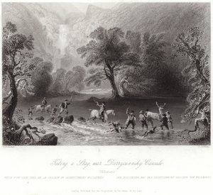 Tomando um veado perto Derrycunnihy de William Henry Bartlett