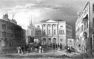 O Shire Hall, Chelmsford, Essex, gravado por Samuel Lacey, 1832 de William Henry Bartlett