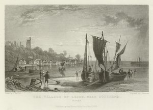 A aldeia de Leigh, perto de Southend, Essex de William Henry Bartlett