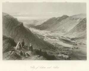 Vale da Sichem e Nablus, Palestina de William Henry Bartlett
