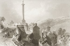 Walls e Pilar de Walker, Londonderry, de "Cenário e Antiguidades da Irlanda" por George Virtue, de 1860 de William Henry Bartlett