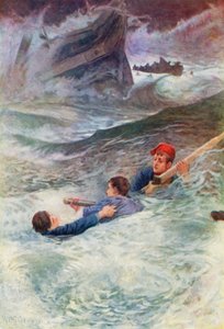 Lutando no mar selvagem de William Henry Charles Groome