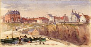 Cullercoats (bodycolour e aquarela sobre papel)