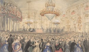 Reunião de abolição realizada nas salas de Willis em homenagem a Harriet Beecher Stowe, 1853.