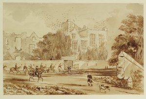 Hardwick Old Hall (aguarela sobre papel) de William Henry Hunt