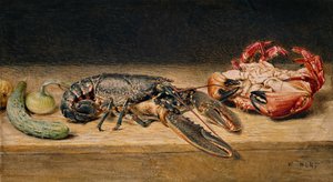 Lagosta, caranguejo e pepino, 1827