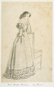Miss Sarah Bown, mais tarde esposa de Sir Joseph Paxton (lápis sobre papel) de William Henry Hunt