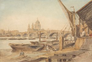 Catedral de St. Paul e Ponte de Blackfriar de William Henry Hunt
