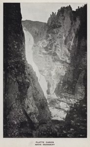 Canyons of Colorado: Platte Canon, Above Deansbury (foto a p/b) de William Henry Jackson