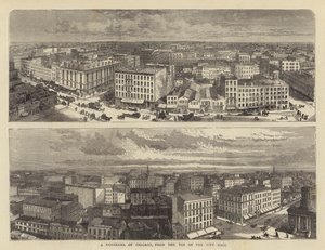 Um panorama de Chicago, do alto da prefeitura de William Henry James Boot