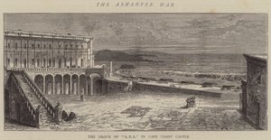 A Guerra de Ashantee, o Túmulo de LEL no Castelo de Cape Coast de William Henry James Boot