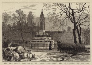Os novos jardins públicos de St Pancras, antigo cemitério de Old St Pancras de William Henry James Boot