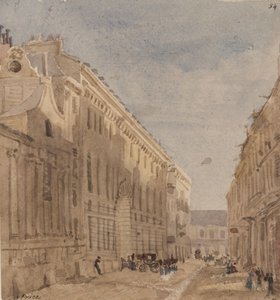 Início do Kings Stabling, Paris, c.1828 (wc no papel) de William Henry Lake Price