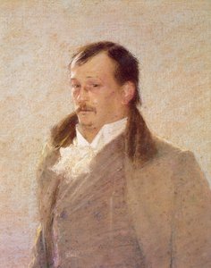 Retrato de Georges Courteline (óleo sobre tela0 (detalhe de 418481) de William Henry Lake Price