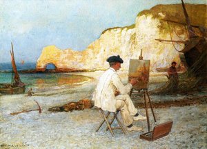A Painter by the Sea Side, c.1885 (óleo sobre tela)