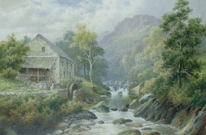 Antigo moinho abandonado, Dolgelly (par de 77867) de William Henry Mander