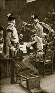 Regent Moray prende seus inimigos, ilustração de 1569, da "História da nação britânica" de Hutchinson, c.1923 de William Henry Margetson