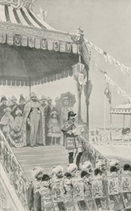 A Rainha sendo Proclamada Imperatriz da Índia em Delhi de William Henry Margetson