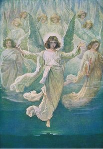 O Coro Anjo, do Livro de Gravuras da Bíblia publicado por Thomas Nelson, c.1950