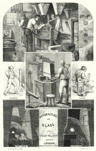 Fabricação de Vidro na Apsley Pellatt e Cos, Londres (gravura)