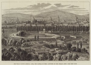 A guerra na América do Sul, Lima, a capital do Peru, capturada pelo exército chileno