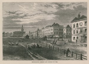 Kennington Common e Igreja em 1830 de William Henry Prior