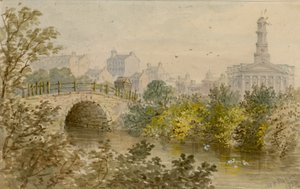 Ponte velha sobre o lago, parque do regente, Londres