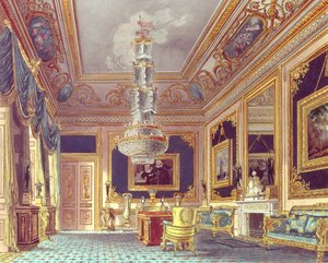 O quarto de veludo azul, Carlton House de &39;Royal Residences&39; de Pyne, 1818 de William Henry Pyne
