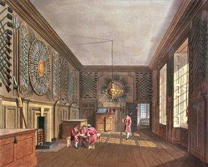 A Câmara de Guarda, Palácio de St. James das "Residências Reais de Pyne", 1818 de William Henry Pyne