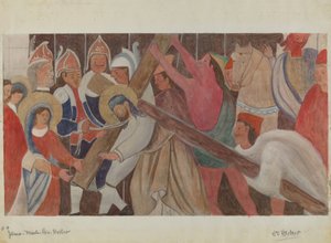 Estação da Cruz No. 4: Jesus Encontra Sua Mãe, c. 1936.