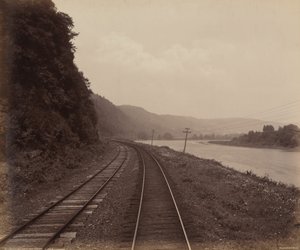 Curva de Hemlock Run, perto de Towanda, c. 1895 (foto) de William Herman Rau
