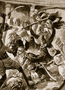 O Segundo Relevo de Lucknow, Novembro de 1857 (litho)
