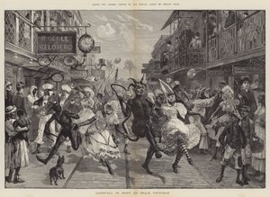 Através de dois oceanos, Carnaval em Port of Spain, Trinidad de William Heysham Overend