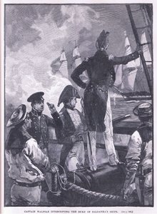 Capitão Walpole interceptando os navios do duque de Saldanha