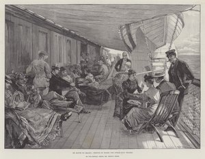 A caminho do Brasil, esboço a bordo do navio a vapor Thames