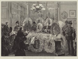 Funeral do falecido Príncipe Baldwin da Flandres em Bruxelas, o Mentira-no-Estado