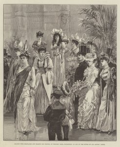 Grande Festa Francesa e Máscara das Flores, no Princes &39;Hall, Piccadilly, em Socorro dos Fundos de Todos os Santos, Paris