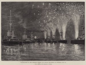 Iluminação dos Esquadrões Britânicos e Italianos Combinados em Spithead, 12 de julho