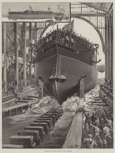 Lançamento do HMS Rodney em Chatham