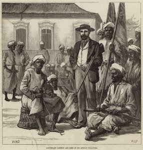 Tenente Cameron e alguns de seus seguidores africanos de William Heysham Overend