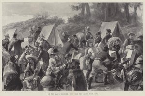No caminho para Klondike, cena perto do estágio de pouso, Dyea